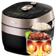 美的（Midea）低脂系列 智能电压力锅京东小家智能生态5L家用双钢胆IH电磁加热高压锅YL50P701（3-6人食用）