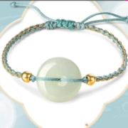 老庙黄金 足金和田玉手链 MYS1518