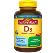 Nature Made 维生素D3软胶囊1000 IU（25 mcg） 300粒 到手价￥73.61