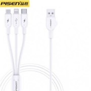概率券：PISEN 品胜 三合一数据线 66W 0.6m