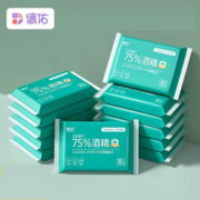 德佑！75°酒精消毒湿巾10包共100抽