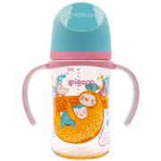 贝亲（Pigeon）双把手PPSU奶瓶 第3代奶瓶 240ml-树懒宝宝 M号 3个月以上 AA219