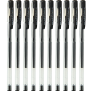 三菱（uni）UM-100学生中性笔签字笔黑色(替芯UMR-5)0.5mm 10支装
