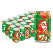 百事可乐 七喜 7up 年货 柠檬味 汽水 碳酸饮料整箱 330ml*24听 百事出品