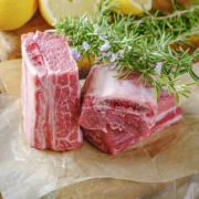 骨香肉嫩！牛行天下 美国谷饲黑安格斯原切牛肋排2斤+牛蝎子1斤