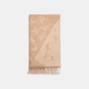 【自营】COACH蔻驰冬季围巾Scarf图案羊毛羊绒披肩丝巾奢侈女生