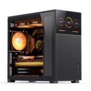 乔思伯（JONSBO）松果D41 MESH副屏版黑色 ATX机箱（双360冷排/ATX电源/Type-c Gen2 10Gbps+/标配8"副屏）