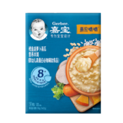 嘉宝(Gerber)米粥婴儿辅食 营养宝宝谷物高钙高蛋白粥米198g 【8月+】鳕鱼胡萝卜南瓜