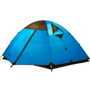 牧高笛（MOBIGARDEN） 帐篷 户外徒步露营防风防暴雨大空间双层三季铝杆帐篷冷山 三人/蓝色