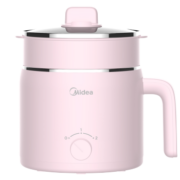 美的（Midea）多功能锅电火锅电煮迷你小蒸锅低功率双层学生宿舍智能断电煮蒸一体锅1.2L容量DY16Easy102