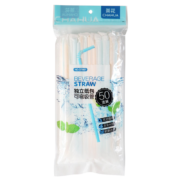 京东特价APP：CHAHUA 茶花 G11001 一次性独立纸包可弯吸管 50支*2包