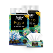 京喜，概率券：洁柔油画抽纸系列Face加厚4层 油画 80抽 1提（4包装）
