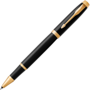 派克（PARKER）签字笔 商务办公送礼 学生练字文具 书法 男女生日礼物 IM系列丽雅黑金夹宝珠笔
