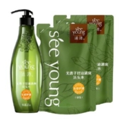 滋源无硅油无患子控油清爽洗发水露蓬松柔顺洗头膏735ml×1套