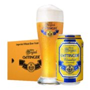 plus会员：OETTINGER 奥丁格 小麦白 啤酒 330ml*24听 德国原装进口