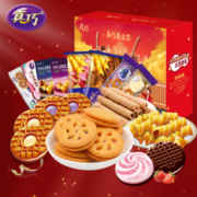 真巧网红夹心曲奇饼干零食小吃组合礼盒多口味零食年货礼盒一整箱