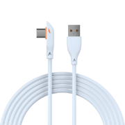 惠寻 京东自有品牌  Type-C 全兼容弯头TPE注塑软胶线 白色 1m