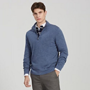 Brooks Brothers 布克兄弟 男士半拉链美利奴羊毛衫 1001899