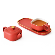 泊喜（Pertouch）【四合如意】一壶一杯一茶盘私享茶器 居家办公花茶快客杯