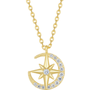 京东特价：CHOW TAI SENG 周大生 女士925银星月项链 S1PC0227