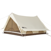 牧高笛（MOBIGARDEN）户外轻奢露营大空间棉布屋脊帐篷纪元150 象牙白