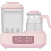 奥克斯（AUX） 恒温水壶ACX-1011W1婴儿调奶器奶瓶消毒器温奶器烘干三合一粉色
