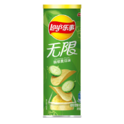 乐事（Lay's）无限薯片 零食 休闲食品 翡翠黄瓜味104g*3件