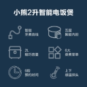 小熊（Bear） 电饭煲 电饭锅2L 2-3人迷你家用小饭锅智能预约不粘锅内胆 一键快煮+双重不溢锅设计