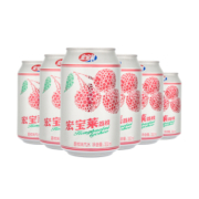 宏宝莱碳酸饮料荔枝味汽水330mlx6罐经典口味东北汽水