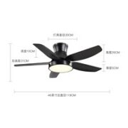 雷士照明 ESFSFS9001/24SB LED吊扇灯 雅黑 24W