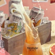 德国原装进口，Wurenbacher 瓦伦丁 小麦西柚汁啤酒 500ml*4听