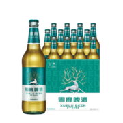 燕京啤酒 年货送礼 雪鹿8度清爽啤酒500ml*12瓶 整箱装
