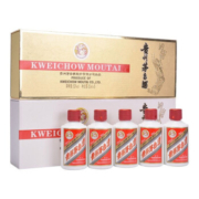 茅台 飞天 酱香型白酒 53度 50ml*5瓶*2盒（金色+白色）组合装