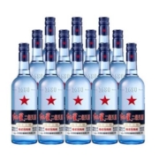 88vip：北京红星二锅头蓝瓶绵柔8纯粮43度500ml*12瓶