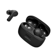 JBL 真无线蓝牙耳机 半入耳式音乐游戏运动防水Wave 200TWS通话降噪 苹果安卓手机通用 暗夜黑全球版