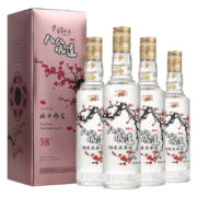 八八坑道 梅开如意 清香型白酒58度500ml*4瓶整箱装88坑道高粱酒 年货送礼
