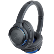 铁三角 WS660BT 重低音便携式头戴耳机 立体声 音乐HIFI耳机 蓝色
