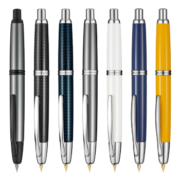 日本Pilot百乐Capless梦幻钢笔按压伸缩18K金尖FC-1500金属笔杆 黄色-FC-1500RR F尖/约0.4-0.5mm日常书写用