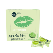 家庭号券：醇然心动 kiss delicias 无糖薄荷糖爽口含片青柠味50g盒装*6件
