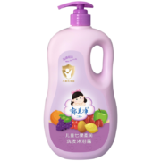 郁美净 儿童洗发水沐浴露二合一 1L装  水果精华