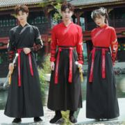 汉服男中国风古风武侠剑客男士大码公子学生班服套装古装衣服