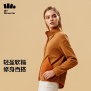 蕉下外套女春秋女装摇粒绒短外套抓绒衣户外 秋冬新款 眷暖摇粒绒外套 焦糖棕 165/88A(L)