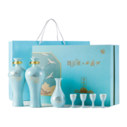 西凤酒 国花瓷凤香型白酒青韵20年双支礼盒装陈酿48度 425ml*2瓶