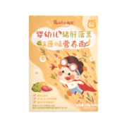 萌天天小朋友婴幼儿猪肝面宝宝辅食婴儿面食无添加盐营养面条3盒