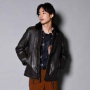 Houston 休斯顿 N-1 男士海军甲板服马皮夹克