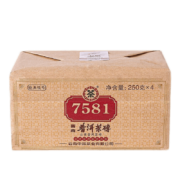 PLUS会员：中茶 口粮茶 2021年经典7581云南普洱茶熟砖茶250g*4片 2021年+赠黑檀木茶刀