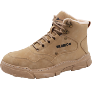 回力 Warrior 高帮加绒男靴时尚百搭休闲鞋户外男鞋雪地靴 WXP(WZ)-0210 卡其 42