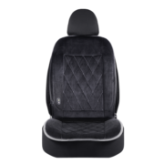 卡饰社（CarSetCity）汽车坐垫 冬季加热保暖座垫座套 天鹅绒面料单座位 通用型 黑色