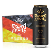 CROWN 皇冠 精制系列黑啤酒500ml*24听整箱装 德国进口*2件