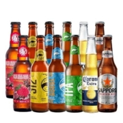 临期品：ABInbev 百威英博 百威科罗娜三宝乐鹅岛拳击猫尝鲜组合装啤酒精酿啤酒12瓶装